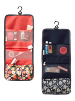 Trousse de toilette fleurie avec crochet à suspendre