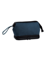 Herentoilettas met twee compartimenten, effen kleur met verschillende marineblauwe kleuren Herentoilettas met twee compartimenten, effen kleur met verschillende marineblauwe kleuren