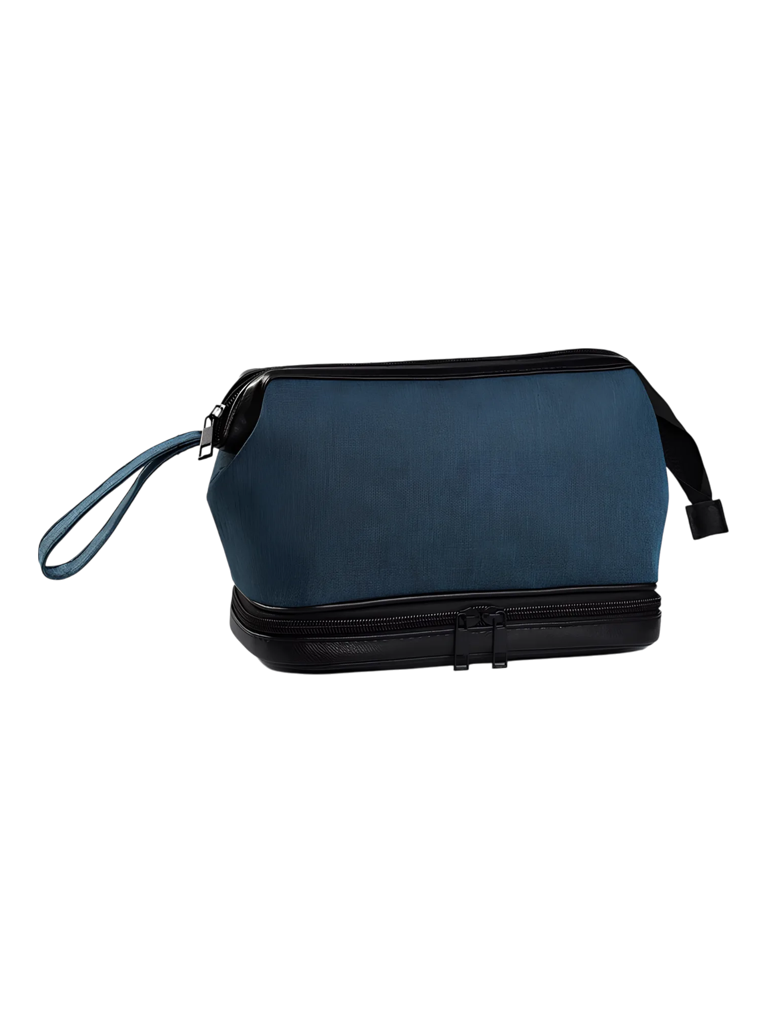 Trousse de toilette homme deux compartiments, couleur unie avec plusieurs coloris couleur bleu marine