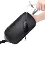 Borsa da toilette da uomo a due scomparti, in tinta unita con diversi colori di prova impermeabili Borsa da toilette da uomo a due scomparti, in tinta unita con diversi colori di prova impermeabili