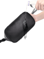 Borsa da toilette da uomo a due scomparti, in tinta unita con diversi colori di prova impermeabili Borsa da toilette da uomo a due scomparti, in tinta unita con diversi colori di prova impermeabili