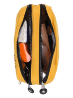 Trousse de toilette femme bonne humeur et pensée positive, plusieurs coloris, deux compartiments vue intérieure Trousse de toilette femme bonne humeur et pensée positive, plusieurs coloris, deux compartiments vue intérieure