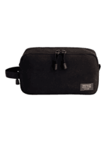 Trousse de toilette homme compartimentée avec pochettes intérieures, couleur unie modèle noir
