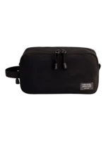 Neceser de hombre con compartimentos y bolsillos interiores, color sólido, modelo negro Neceser de hombre con compartimentos y bolsillos interiores, color sólido, modelo negro