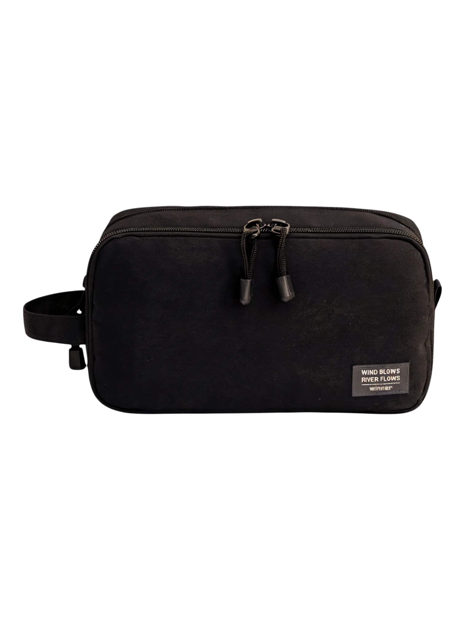 Trousse de toilette homme compartimentée avec pochettes intérieures, couleur unie modèle noir