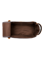 Trousse de toilette homme en toile et empiècements en cuir vue intérieure