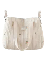 Grand tote bag à langer bébé avec attache poussette Grand tote bag à langer bébé avec attache poussette