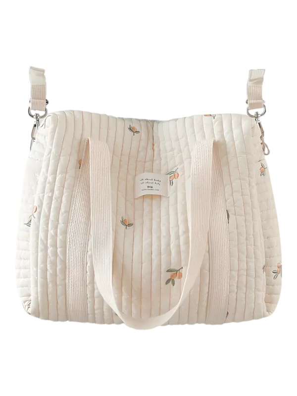 Grand tote bag à langer bébé avec attache poussette