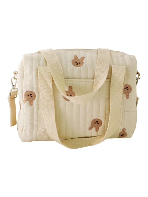 Sac à langer bébé brodé avec attache poussette