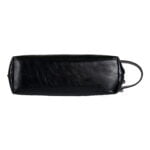 Trousse de toilette imitation cuir veritable noir vue dessous