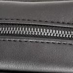 Trousse de toilette noire tressée simple vue zip 2 Trousse de toilette noire tressée simple vue zip 2