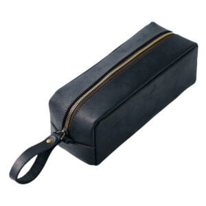 Petite trousse de maquillage en cuir