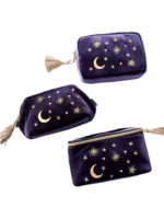 Trousses nuit étoilée en velours Trousses nuit étoilée en velours