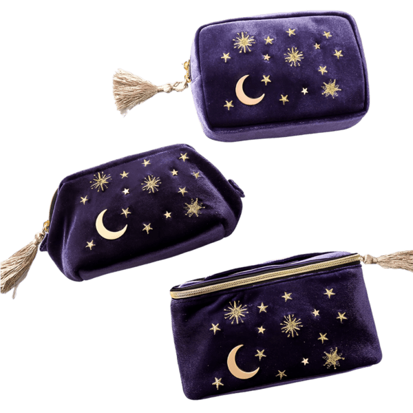 Trousses nuit étoilée en velours