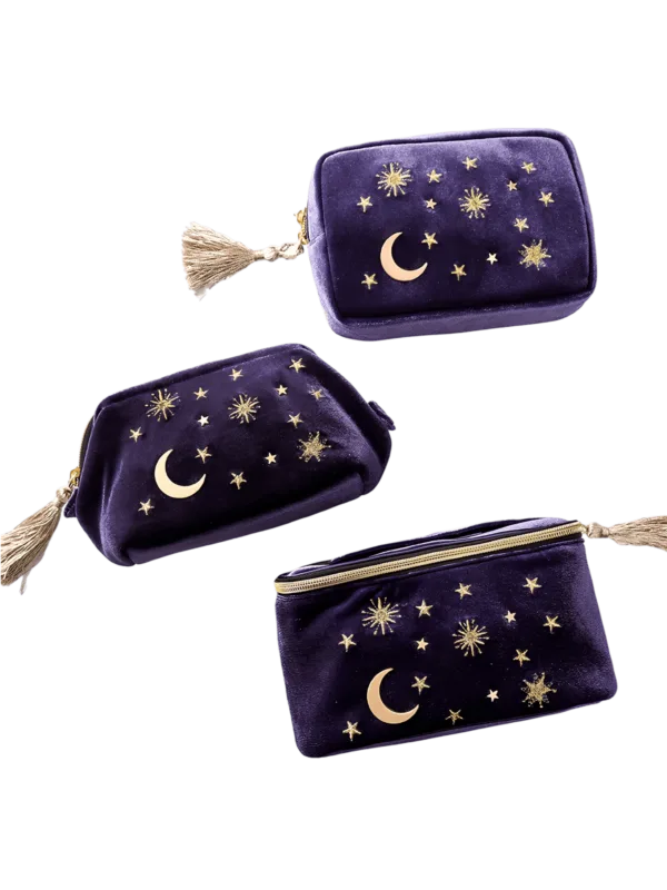 Trousses nuit étoilée en velours