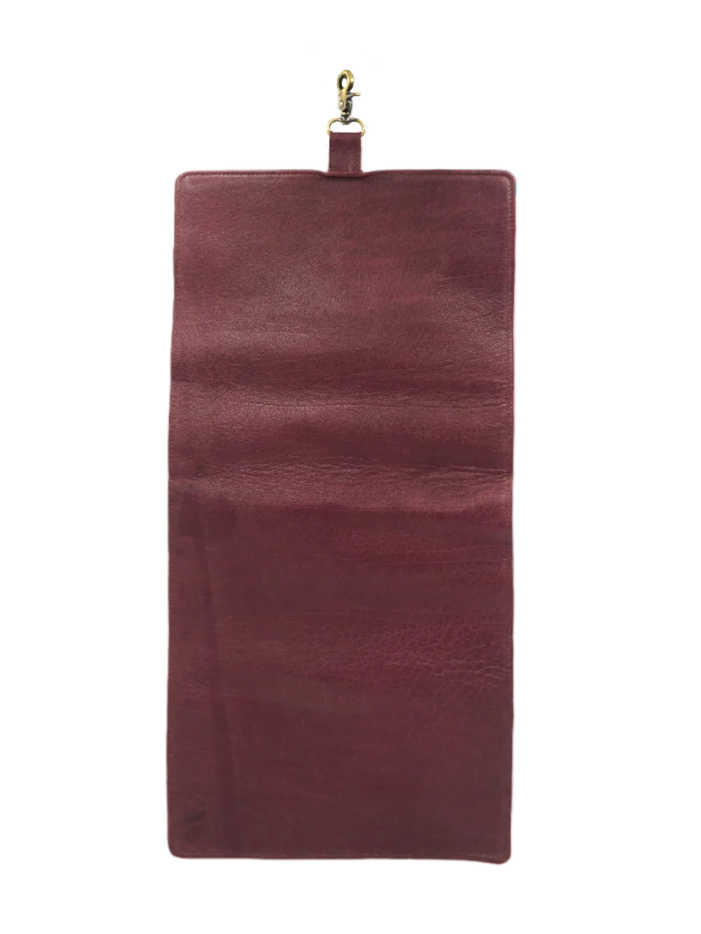 Trousse de toilette femme à suspendre en cuir rouge vue arrière Trousse de toilette femme à suspendre en cuir rouge vue arrière