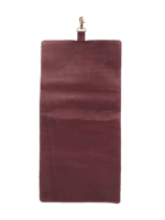 Trousse de toilette femme à suspendre en cuir rouge vue arrière