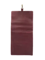 Trousse de toilette femme à suspendre en cuir rouge vue arrière Trousse de toilette femme à suspendre en cuir rouge vue arrière