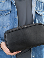 Grande trousse de toilette en cuir triple compartiment avec pochettes et elastiques noir texture lisse pratique pour voyages 3.png Grande trousse de toilette en cuir triple compartiment avec pochettes et elastiques noir texture lisse pratique pour voyages 3.png