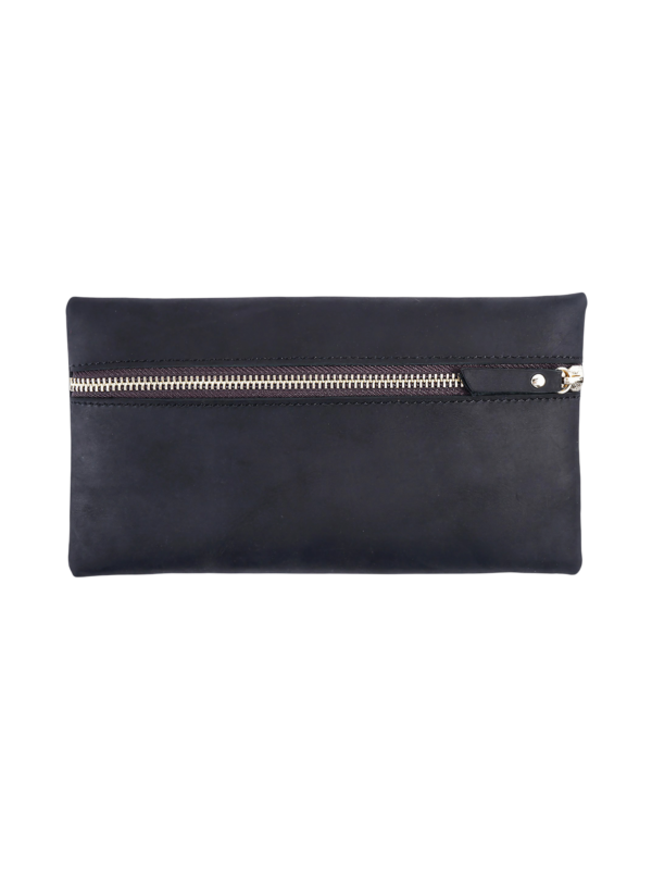 Petite pochette pour maquillage en cuir noir cosmetique femme elegante taille pratique avec zip fermee 1.png
