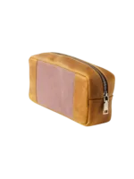 Petite trousse en cuir toilette simple compartiment et pochette en cuir brun avec zip elegant pour voyage 4.png