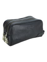 Trousse de toilette en cuir avec cadenas de securite anti vol a chiffres deux compartiments et pochettes noire 4 1.png