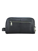 Trousse de toilette en cuir avec cadenas de securite anti vol a chiffres deux compartiments et pochettes noire 5 1.png