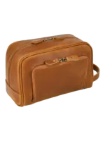 Trousse de toilette en cuir avec compartiments et pochettes couleur brun ergonomique pratique pour voyage et rangement 1.png