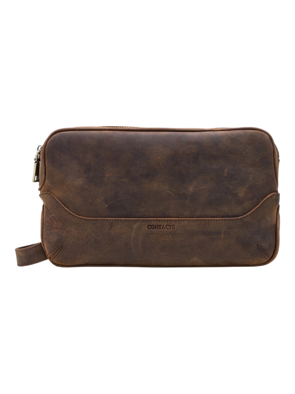 Trousse de toilette en cuir double compartiment pochettes interieures tannage vegetal cuir vintage chic accessoire de voyage pratique 1.png