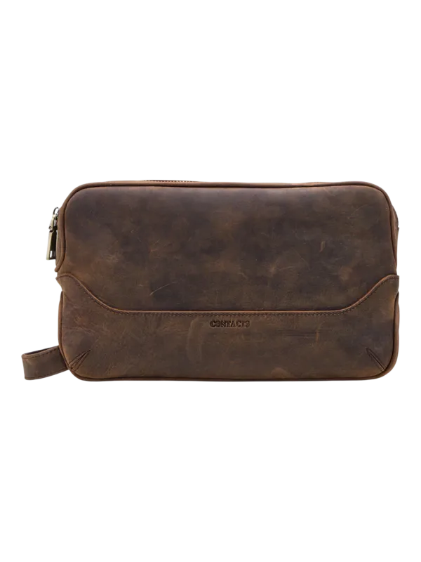 Trousse de toilette en cuir double compartiment pochettes interieures tannage vegetal cuir vintage chic accessoire de voyage pratique 1.png
