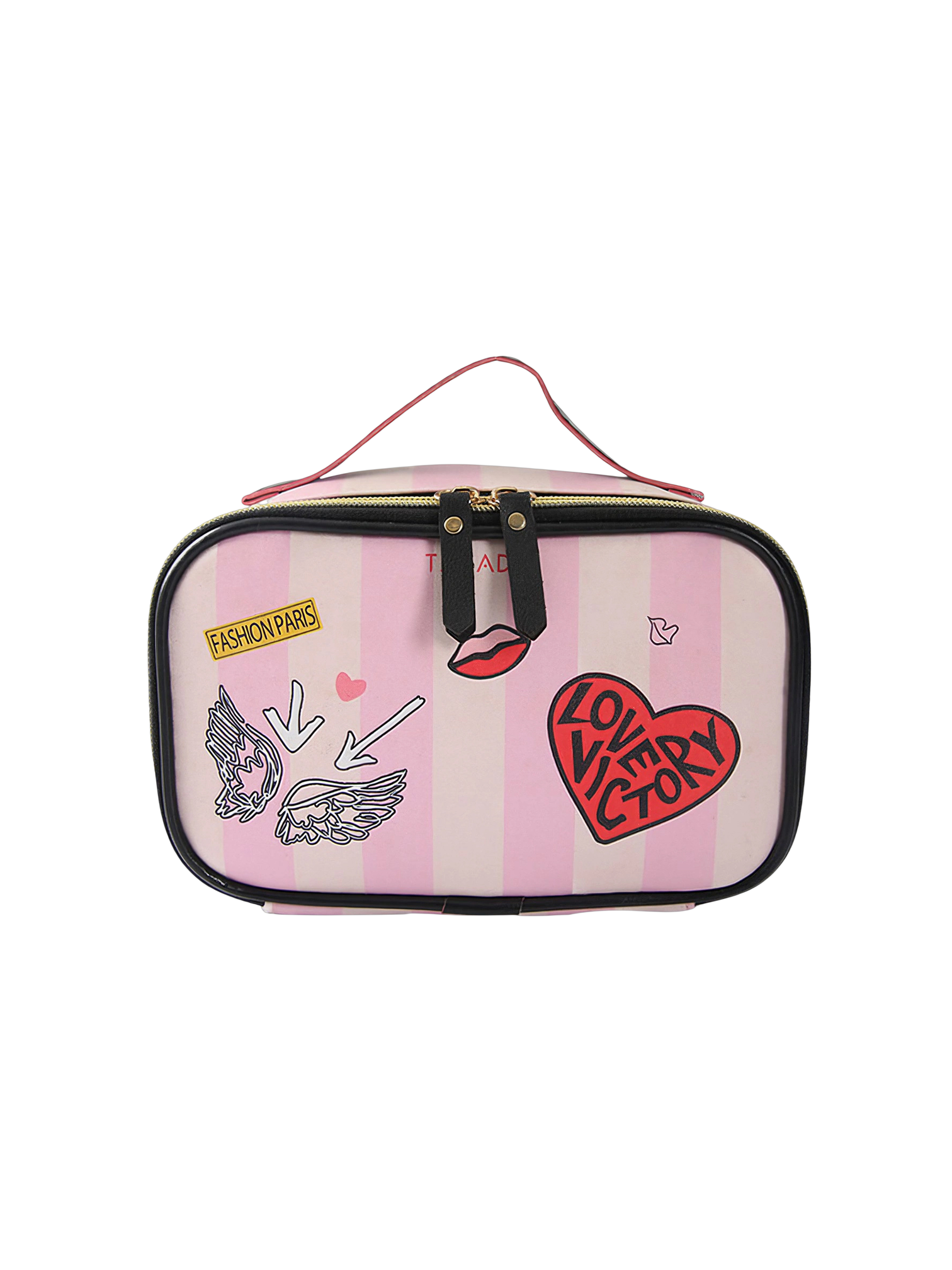 Trousse vanity cosmetique maquillage femme avec compartiment pinceaux styling a la mode avec decorations colorees 1.png