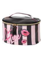 Vanity femme cosmetique maquillage simple fashion rose trousse a maquillage avec bouche rose et rayures noires 1.png Vanity femme cosmetique maquillage simple fashion rose trousse a maquillage avec bouche rose et rayures noires 1.png