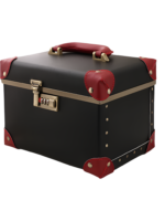 Mallette de maquillage vanity avec accents rouges et dorés coiffeuse portable avec miroir fonctionnelle et chic Mallette de maquillage vanity avec accents rouges et dorés coiffeuse portable avec miroir fonctionnelle et chic