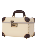 Mallette de maquillage vanity coiffeuse portable avec miroir moderne style elegant couleur creme et brun compacte Mallette de maquillage vanity coiffeuse portable avec miroir moderne style elegant couleur creme et brun compacte