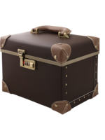 Mallette de maquillage vanity portable en cuir marron avec miroir et fermeture luxe pour femme Mallette de maquillage vanity portable en cuir marron avec miroir et fermeture luxe pour femme
