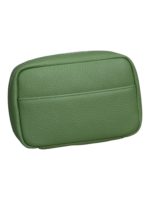 Petite trousse maquillage toilette en cuir véritable couleur verte tendance multifonctionnelle pour voyage et maison Petite trousse maquillage toilette en cuir véritable couleur verte tendance multifonctionnelle pour voyage et maison