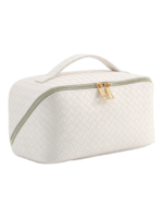 Trousse de maquillage tressee pour rangement cosmetique blanche avec plusieurs compartiments zipper gold detail 1.png Trousse de maquillage tressee pour rangement cosmetique blanche avec plusieurs compartiments zipper gold detail 1.png