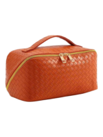 Trousse de maquillage tressee pour rangement cosmetique en cuir orange avec zip dore plusieurs compartiments elegante et pratique 1.png Trousse de maquillage tressee pour rangement cosmetique en cuir orange avec zip dore plusieurs compartiments elegante et pratique 1.png