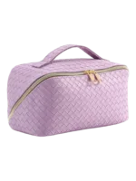 Geflochtene Kosmetiktasche zur Aufbewahrung von Kosmetikartikeln, mehrere Fächer, lila, mit elegantem, goldenem Reißverschluss – elegant und praktisch 1.png Geflochtene Kosmetiktasche zur Aufbewahrung von Kosmetikartikeln, mehrere Fächer, lila, mit elegantem goldenem Reißverschluss, praktisch 1.png