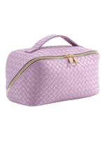 Gevlochten make-upetui voor het opbergen van cosmetica, met meerdere vakken, lila van kleur en voorzien van een elegante gouden ritssluiting, elegant en praktisch 1.png Gevlochten make-upetui voor het opbergen van cosmetica, met meerdere vakken, lila van kleur en voorzien van een elegante gouden ritssluiting, elegant en praktisch 1.png