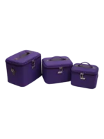 Vanity rigide pour rangement de maquillage et accessoires femme couleur violet taille variable style modern compact