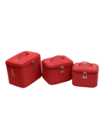 Vanity rigide pour rangement de maquillage et accessoires femme en couleur rouge sacs taille variable pour femmes