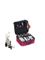 Allette de maquillage professionnelle de transport déplacement quotidien compatible valise rose pratique pour maquillage avec pinceaux et produits Allette de maquillage professionnelle de transport déplacement quotidien compatible valise rose pratique pour maquillage avec pinceaux et produits