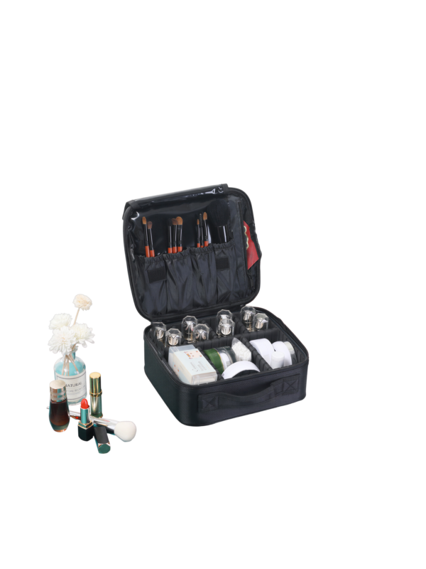 Allette de maquillage professionnelle de transport pour déplacement quotidien compatible valise avec brosses et prodits de beauté Allette de maquillage professionnelle de transport pour déplacement quotidien compatible valise avec brosses et prodits de beauté