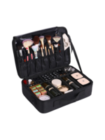 Mallette de maquillage professionnelle de transport pour déplacement quotidien compatible valise avec brosses de maquillage et accessoires Mallette de maquillage professionnelle de transport pour déplacement quotidien compatible valise avec brosses de maquillage et accessoires