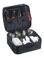 Mallette de maquillage professionnelle de transport pour déplacement quotidien compatible valise avec brosses et produits de beauté variation mini noir Mallette de maquillage professionnelle de transport pour déplacement quotidien compatible valise avec brosses et produits de beauté variation mini noir