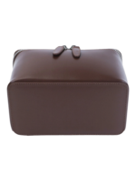 Petit vanity trousse de maquillage en cuir véritable brun élégant pour femmes avec zip design chic et pratique Petit vanity trousse de maquillage en cuir véritable brun élégant pour femmes avec zip design chic et pratique