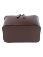Petit vanity trousse de maquillage en cuir véritable brun élégant pour femmes avec zip design chic et pratique Petit vanity trousse de maquillage en cuir véritable brun élégant pour femmes avec zip design chic et pratique