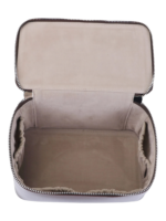 Petit vanity trousse de maquillage en cuir véritable intérieure beige avec fermeture éclair dimension pratique pour cosmétiques Petit vanity trousse de maquillage en cuir véritable intérieure beige avec fermeture éclair dimension pratique pour cosmétiques