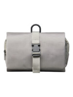 Trousse de toilette homme compacte pliable à suspendre avec multiple compartiments en tissu résistant couleur grise avec bretelle Trousse de toilette homme compacte pliable à suspendre avec multiple compartiments en tissu résistant couleur grise avec bretelle